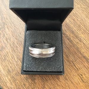 Titanium Ring Silver Tone Men's Size 12